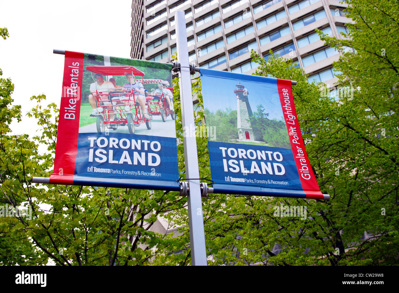 Toronto Island Banner Stockfoto