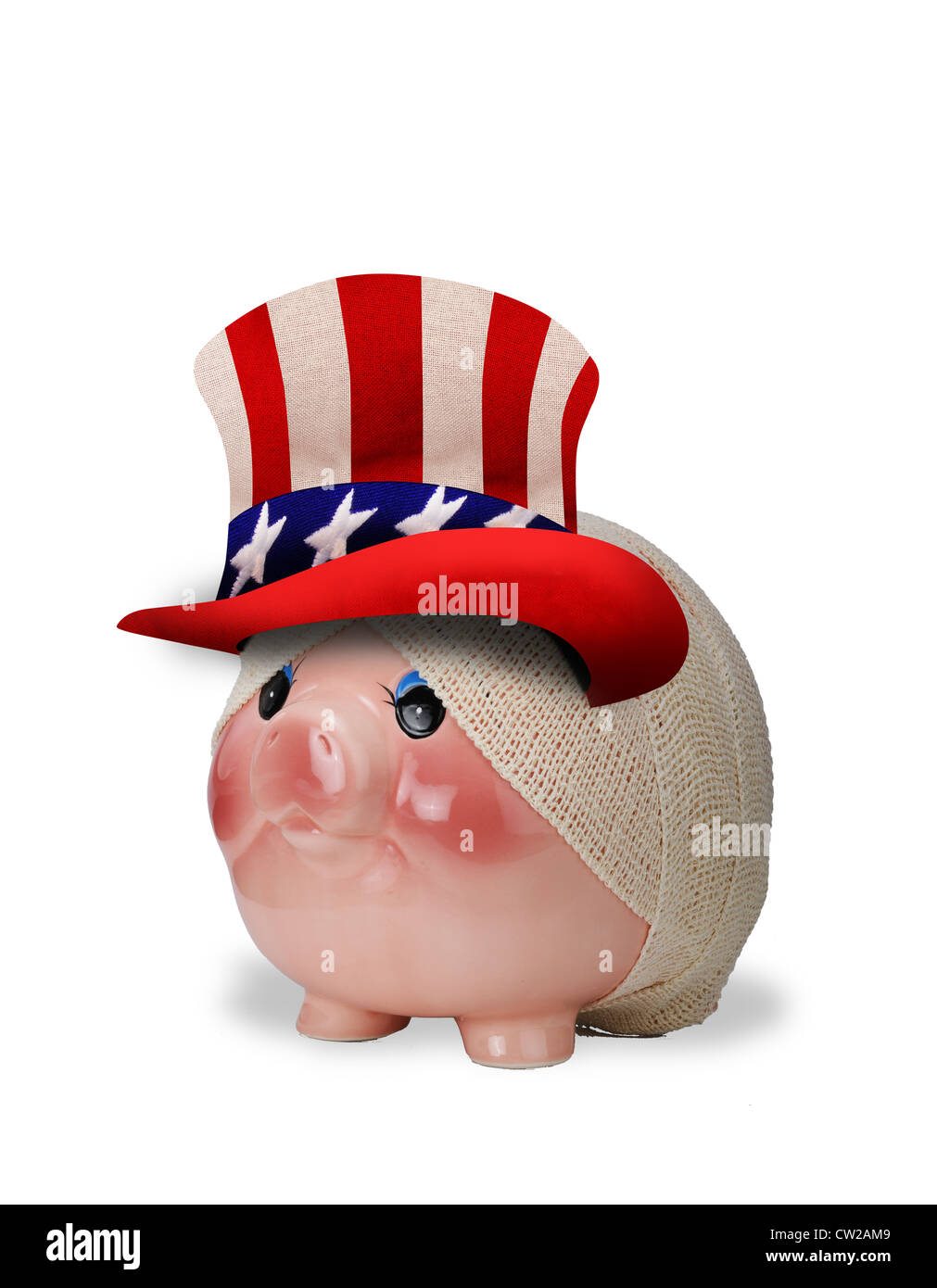 Krank im amerikanischen Gesundheitswesen. Stockfoto