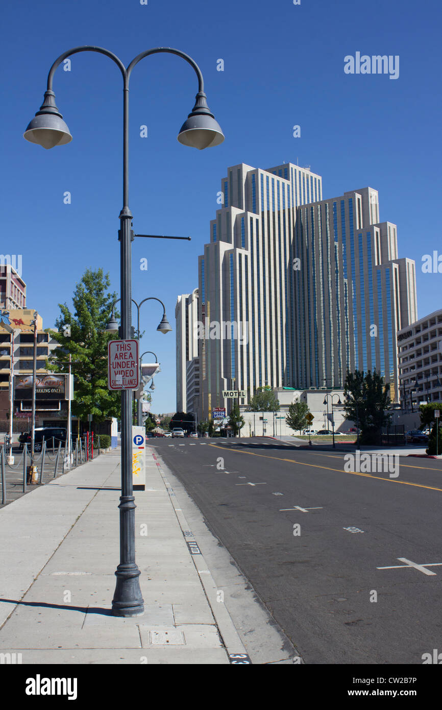 Die Seite eines Gebäudes in Reno Nevada USA Casino Stockfoto