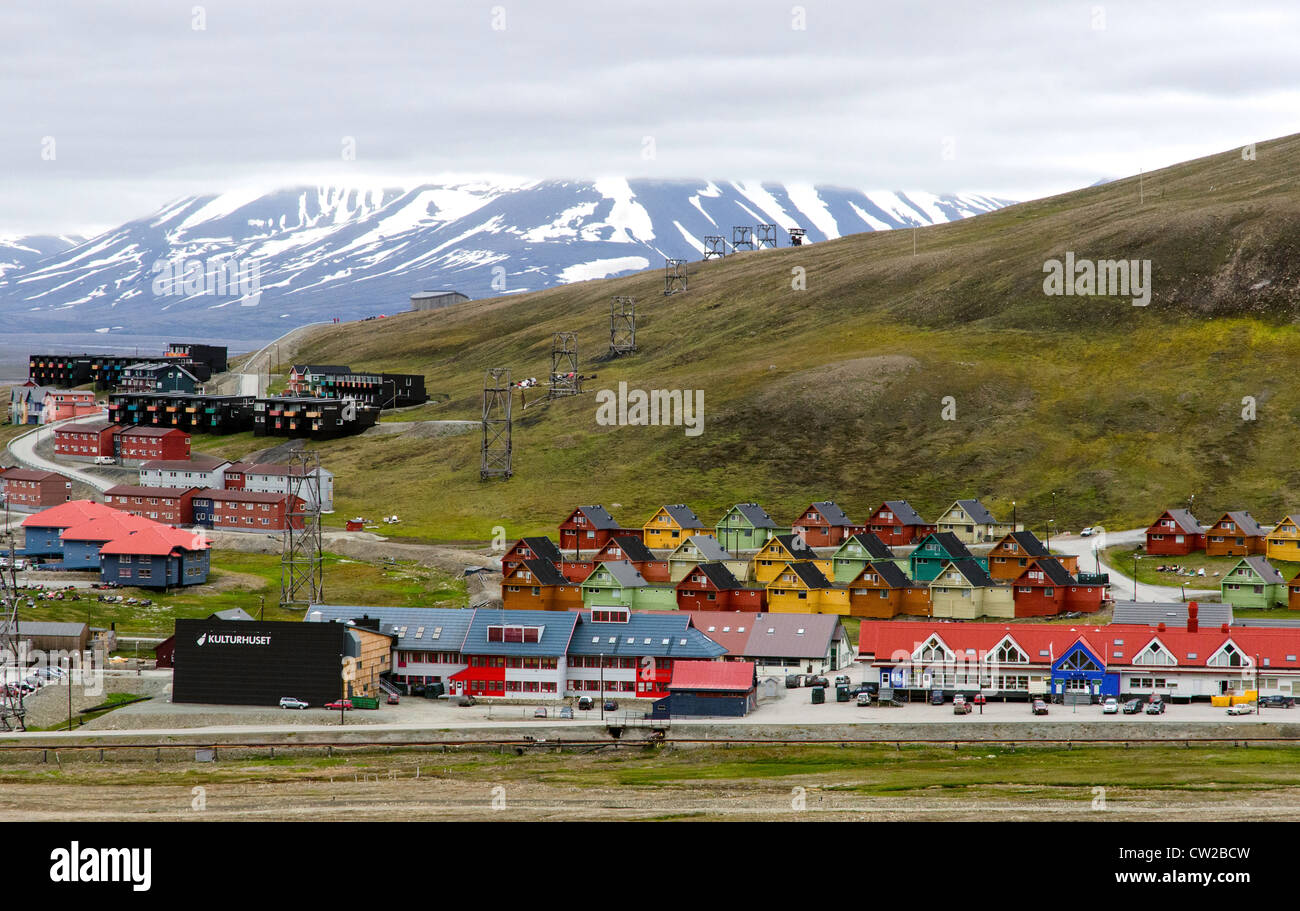 Longyearbyen Spitzbergen Svalbard Norwegen Skandinavien Stockfoto