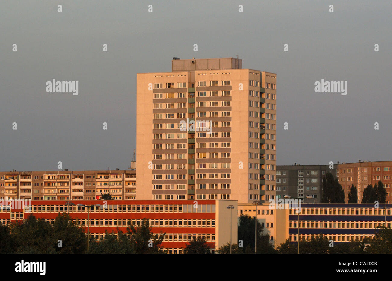 Wohnsiedlung in den Berliner Bezirk Marzahn Stockfoto