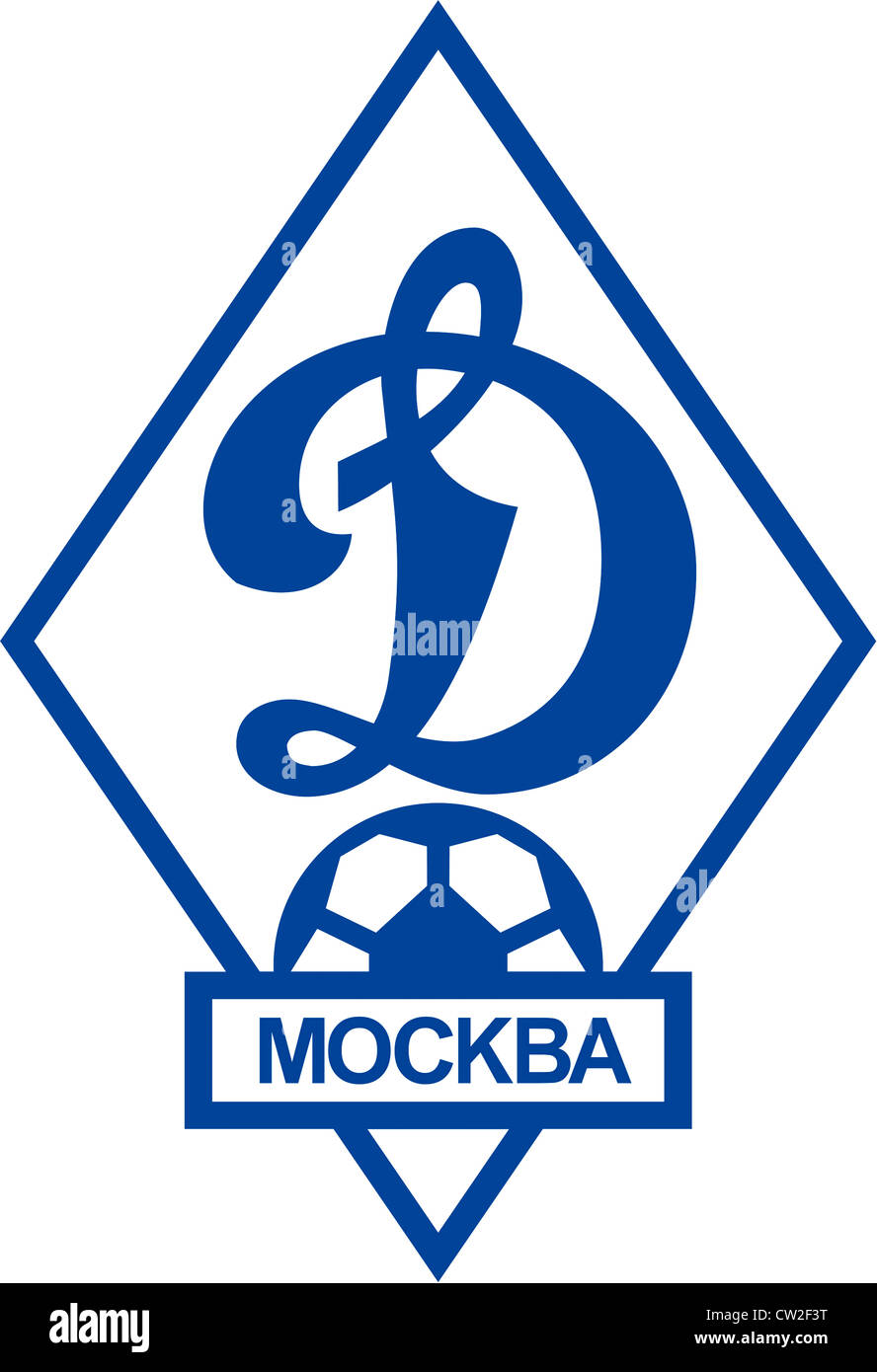 Logo der russischen Fußball-Club Dynamo Moskau. Stockfoto