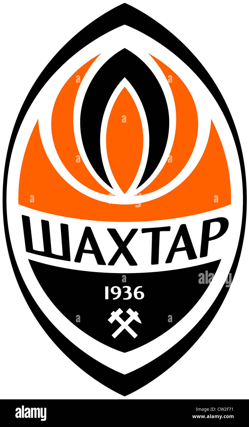 Logo der ukrainische Fußballverein Schachtar Donezk. Stockfoto