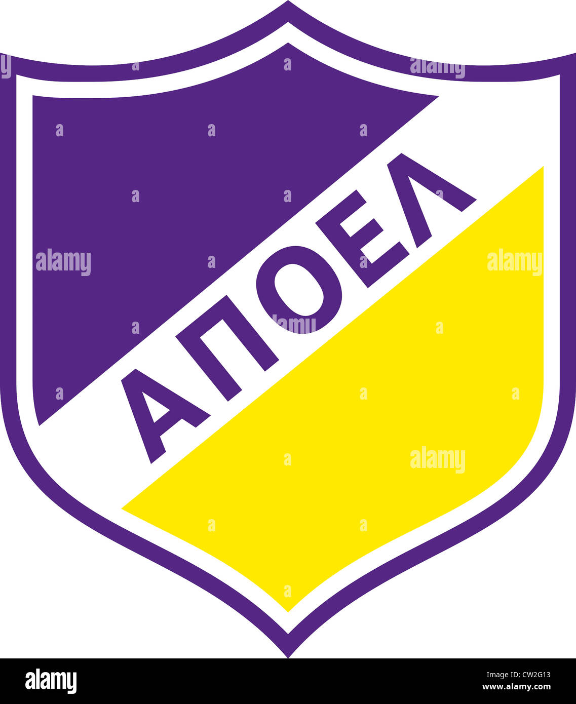 Logo des Cyprian Fußballmannschaft Apoel Nikosia. Stockfoto