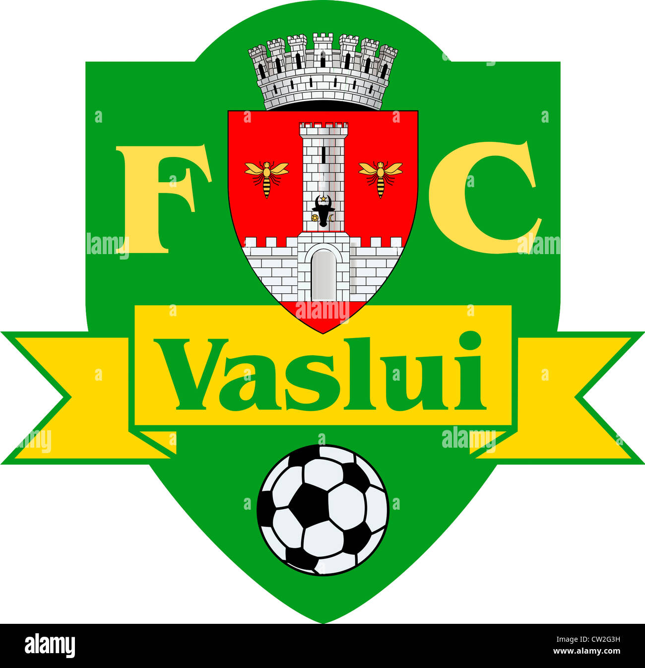 Logo der rumänischen Fußball-Club FC Vaslui. Stockfoto