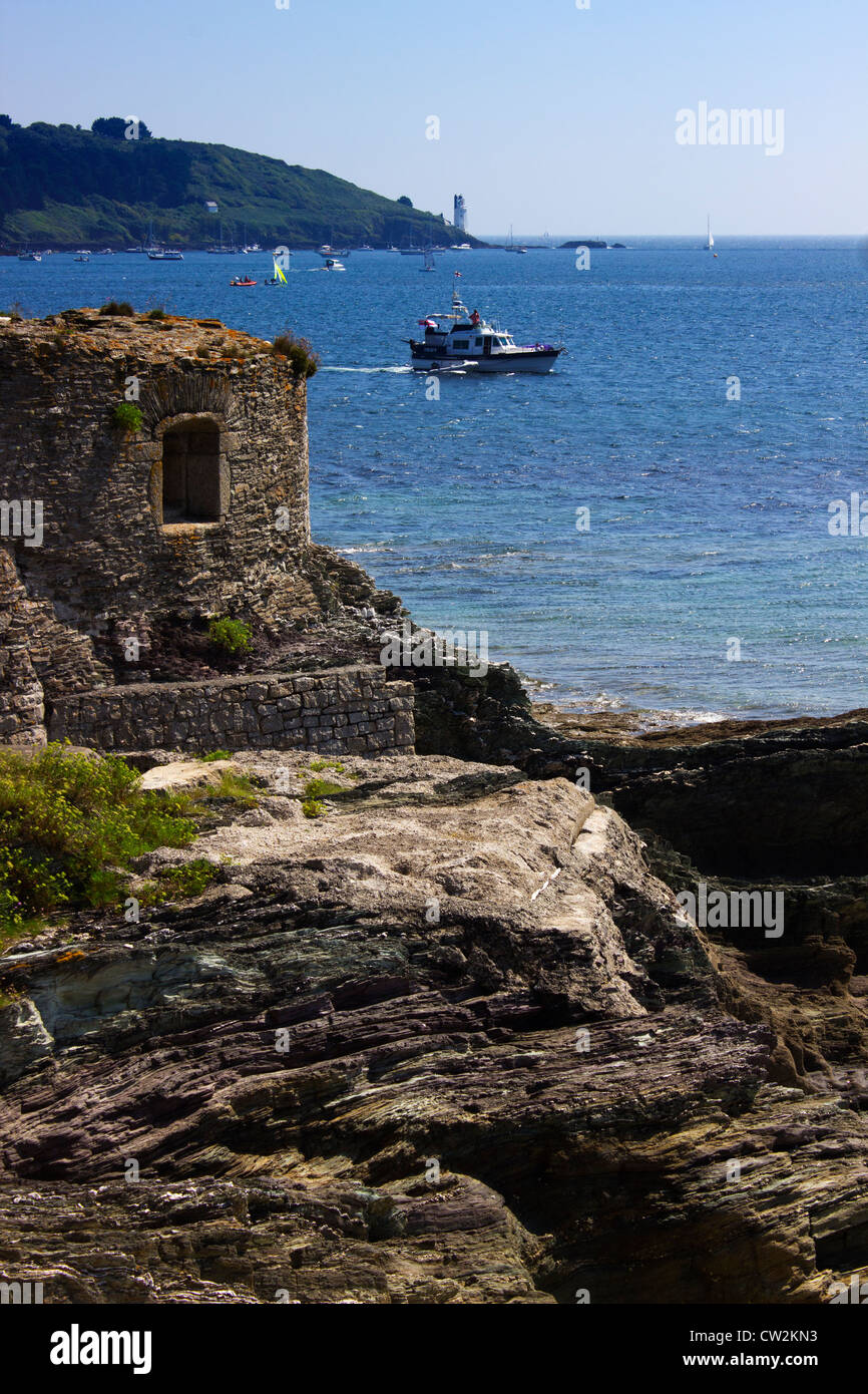 Tudor Blockhaus am St Mawes Castle Cornwall UK Stockfoto