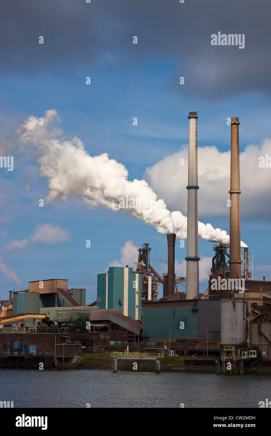 Hoogovens Stahl-Fabrik in IJmuiden-Velsen, Niederlande Stockfoto