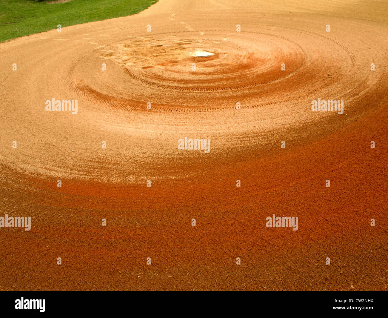 Gepflegten Softball-Feld. Stockfoto
