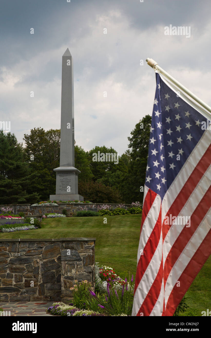 Südlichen Royalton, Vermont - The Joseph Smith Memorial am Geburtsort des Gründers der Mormonen-Kirche. Stockfoto
