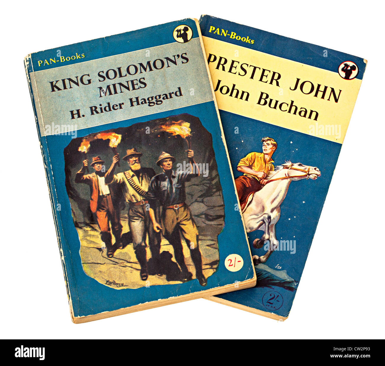Klassische Kinder Abenteuer Geschichte Bücher von Jules Verne, H. Rider Haggard und John Buchan Stockfoto