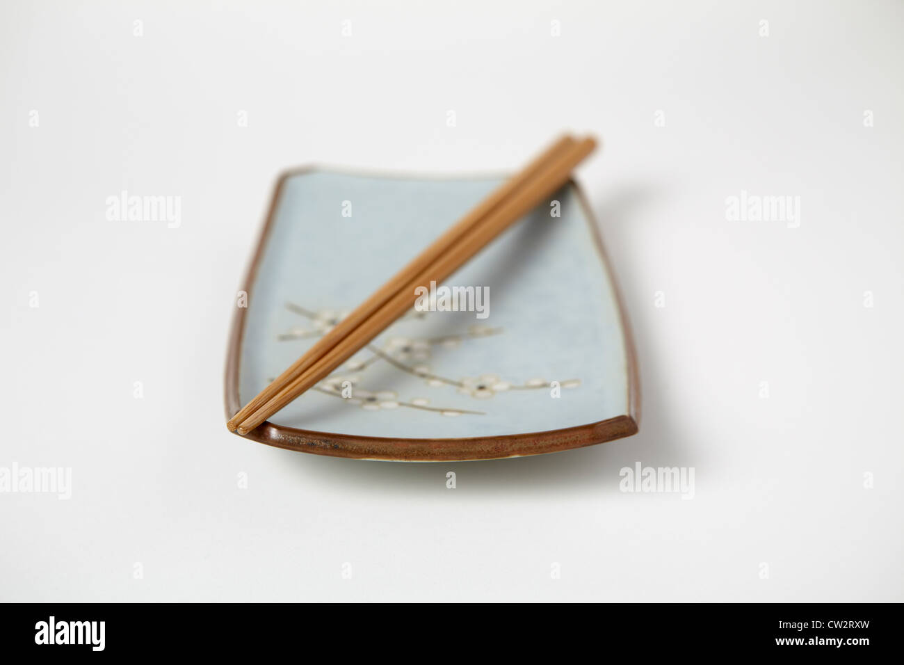 Japanisches Gericht mit Stäbchen Stockfoto