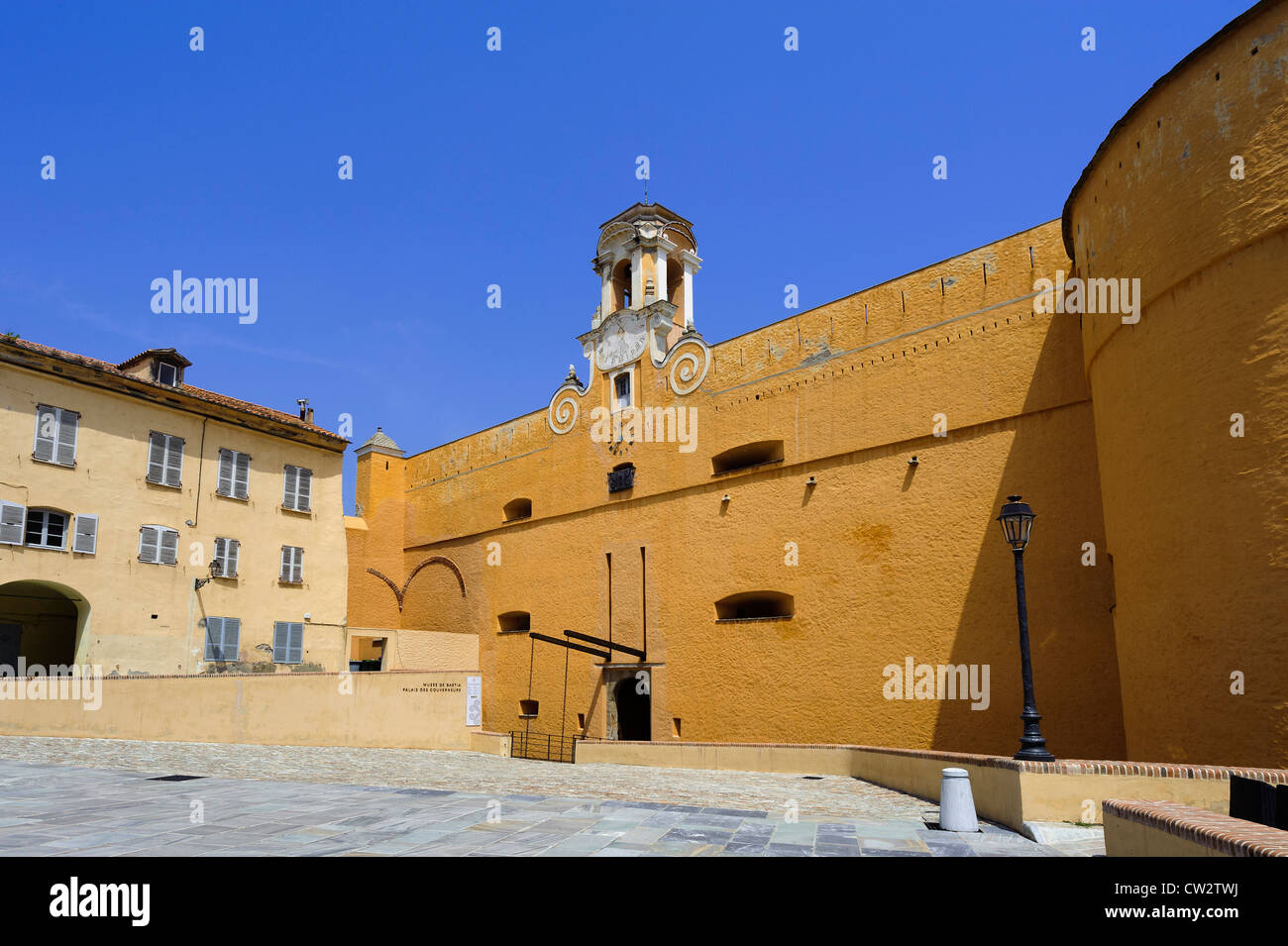 Palast der Genuise Statthalter (Museum) in der Zitadelle von Bastia, Korsika. Frankreich Stockfoto