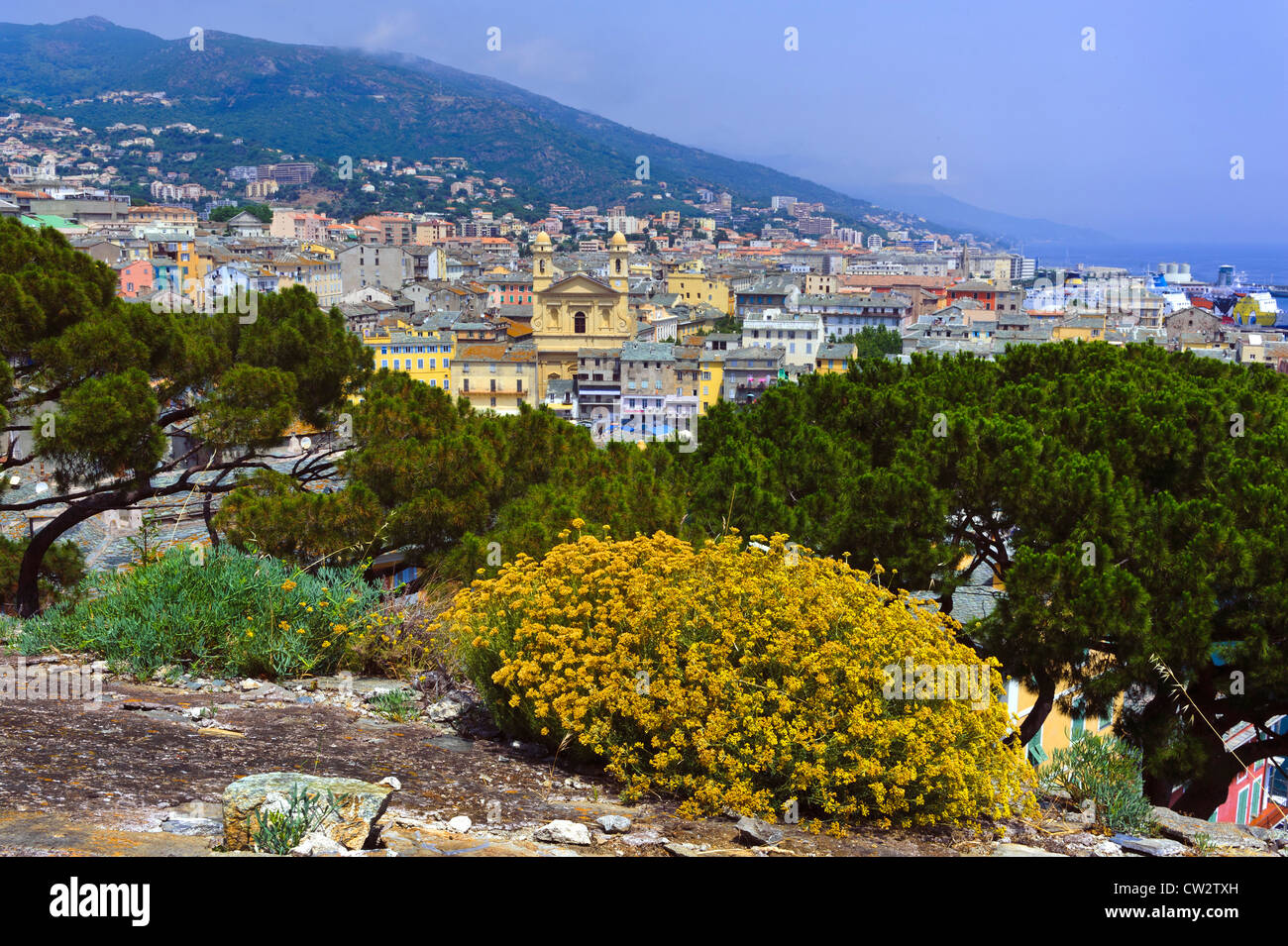 Roofgarden der Zitadelle von Bastia, Korsika. Frankreich Stockfoto