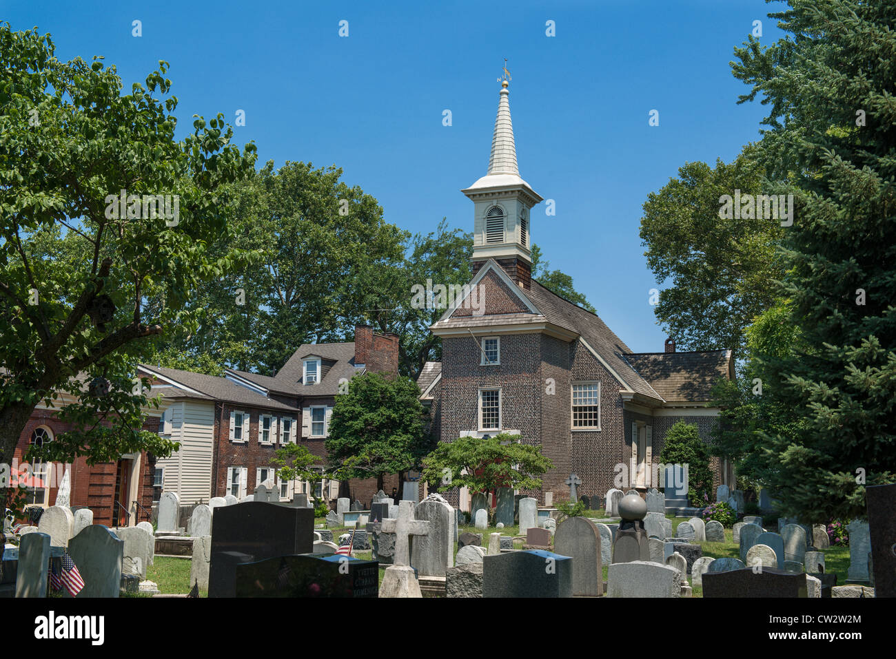 Gloria Dei, historischen alten Schweden Kirche, gegründet im Jahre 1677, Philadelphia, Pennsylvania, USA. Älteste Kirche in Pennsylvania Stockfoto