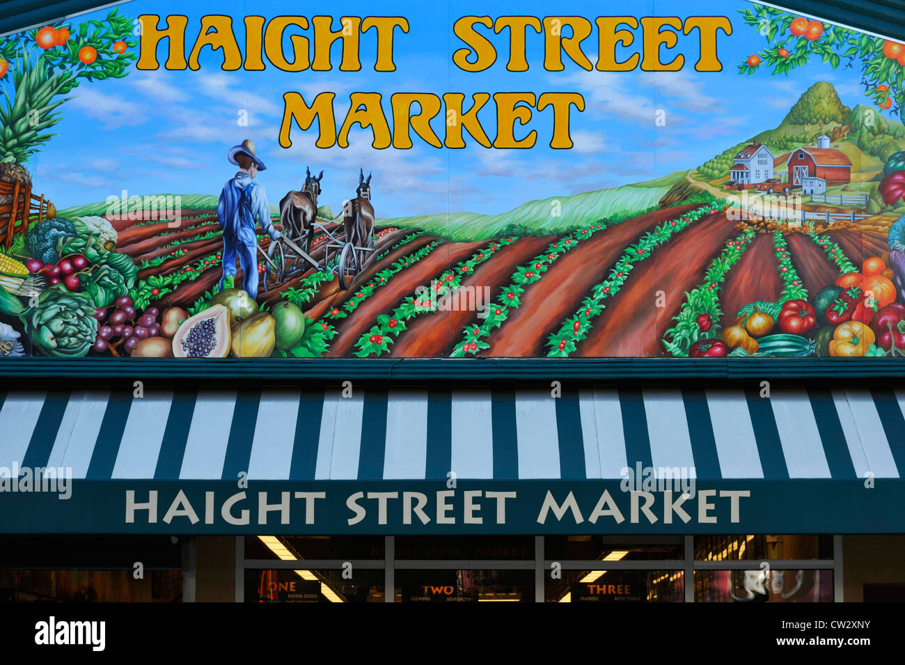 Straßenmarkt in Haight-Ashbury, San Francisco CA Stockfoto