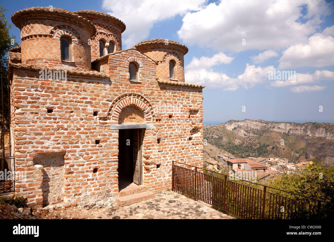 Stilo, Kalabrien, Italien. Die byzantinische Kirche namens "Cattolica" in dem Dorf Stilo Stockfoto