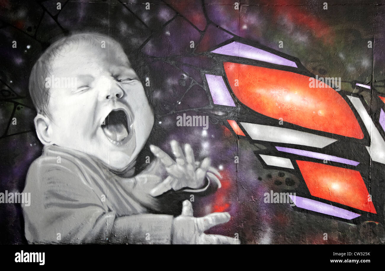 Baby-Grafitti-London UK Stockfoto