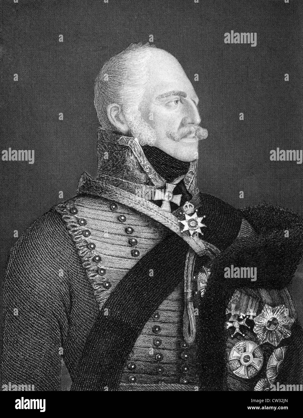 Ernest Augustus I von Hanover (1771-1851) auf Kupferstich aus dem Jahr 1859. König von Hannover im Jahre 1837-1851. Stockfoto
