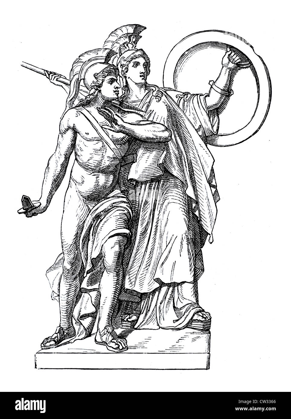 Athena-Göttin Stockfoto