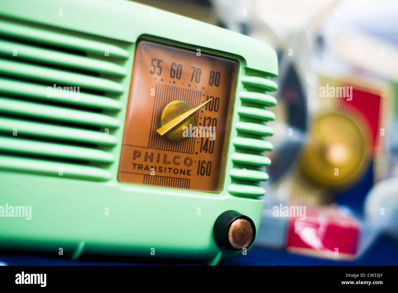 Philco Transitone Röhrenradio aus den 1940er Jahren Stockfoto