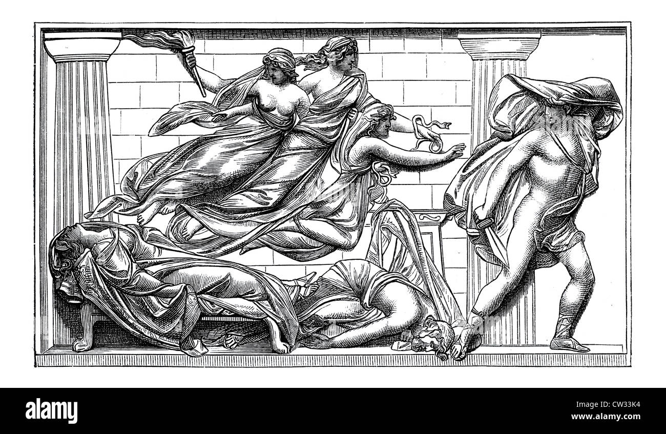 Orestes Muttermord Stockfoto
