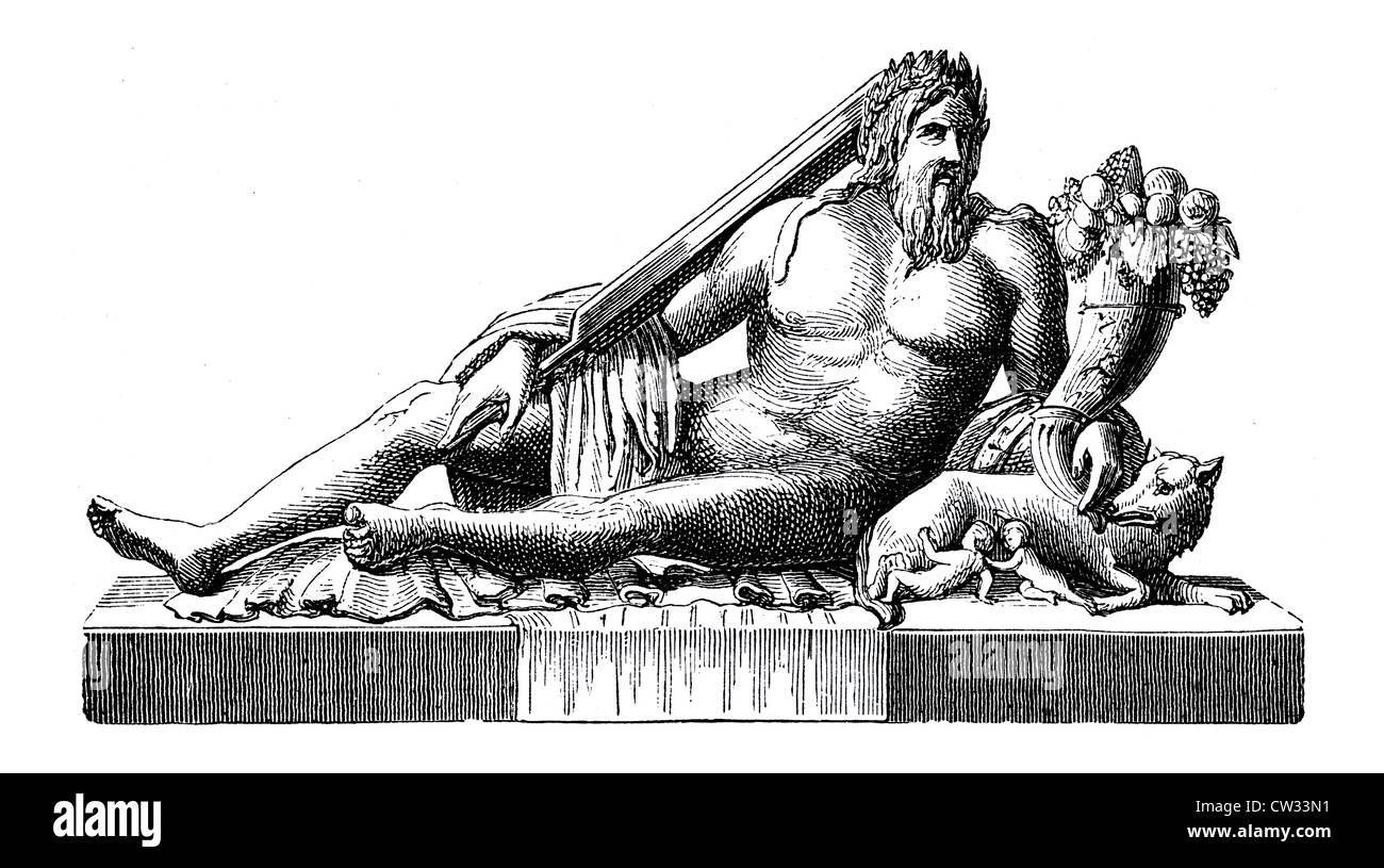 Tiber statue Stockfoto