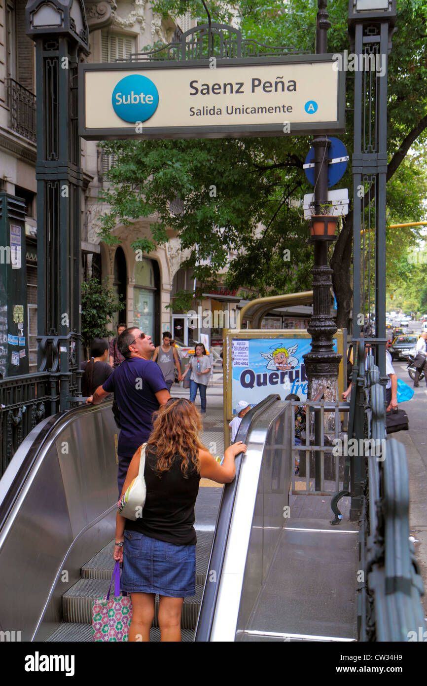 Buenos Aires Argentinien Avenida De Mayo Stra enszene Subte Metro 