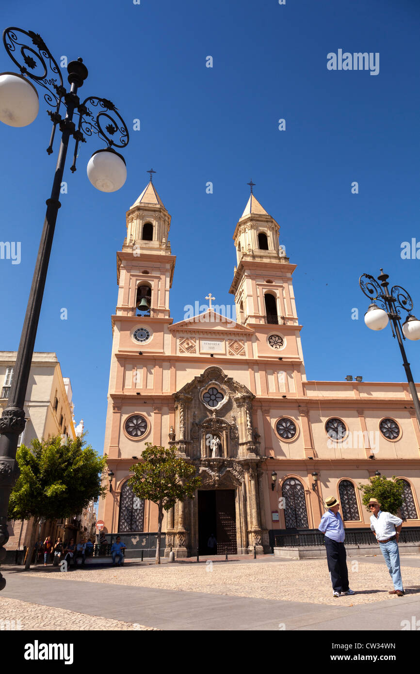 Iglesia de San Antonio, Plaza San Antonio, Cádiz, Andalusien, Spanien, Europa. Stockfoto