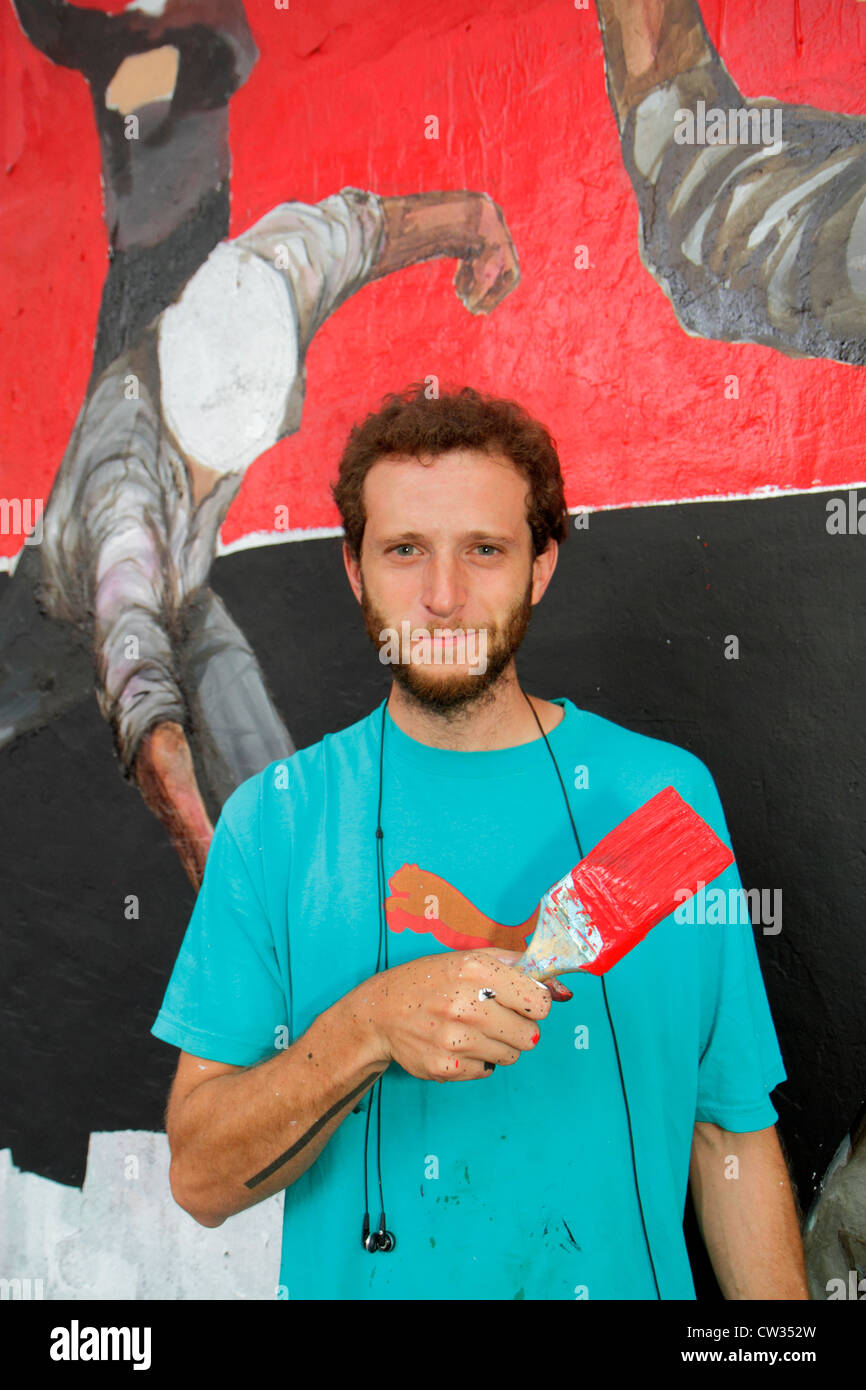 Buenos Aires Argentinien, Avenida Rivadavia, Straße, Bürgersteig, hispanischer Mann Männer Erwachsene Männer, Wandgemälde, Künstler, Muralist, Jaz, Franco Fasoli, Wall Mania Projekt Stockfoto Buenos Aires Argentinien, Avenida Rivadavia, Straße, Bürgersteig, hispanischer Mann Männer Erwachsene Männer, Wandgemälde, Künstler, Muralist, Jaz, Franco Fasoli, Wall Mania Projekt Stockfoto