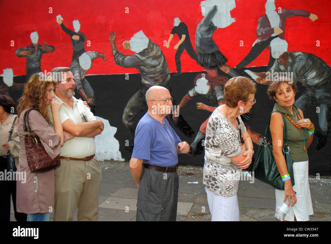 Buenos Aires Argentinien,Avenida Rivadavia,Straße,Bürgersteig,Wandbild,Künstler,muralist,Jaz,Franco Fasoli,Wall Mania Projekt,Malerei,städtisch,Street Art Kunstwerk, Stockfoto