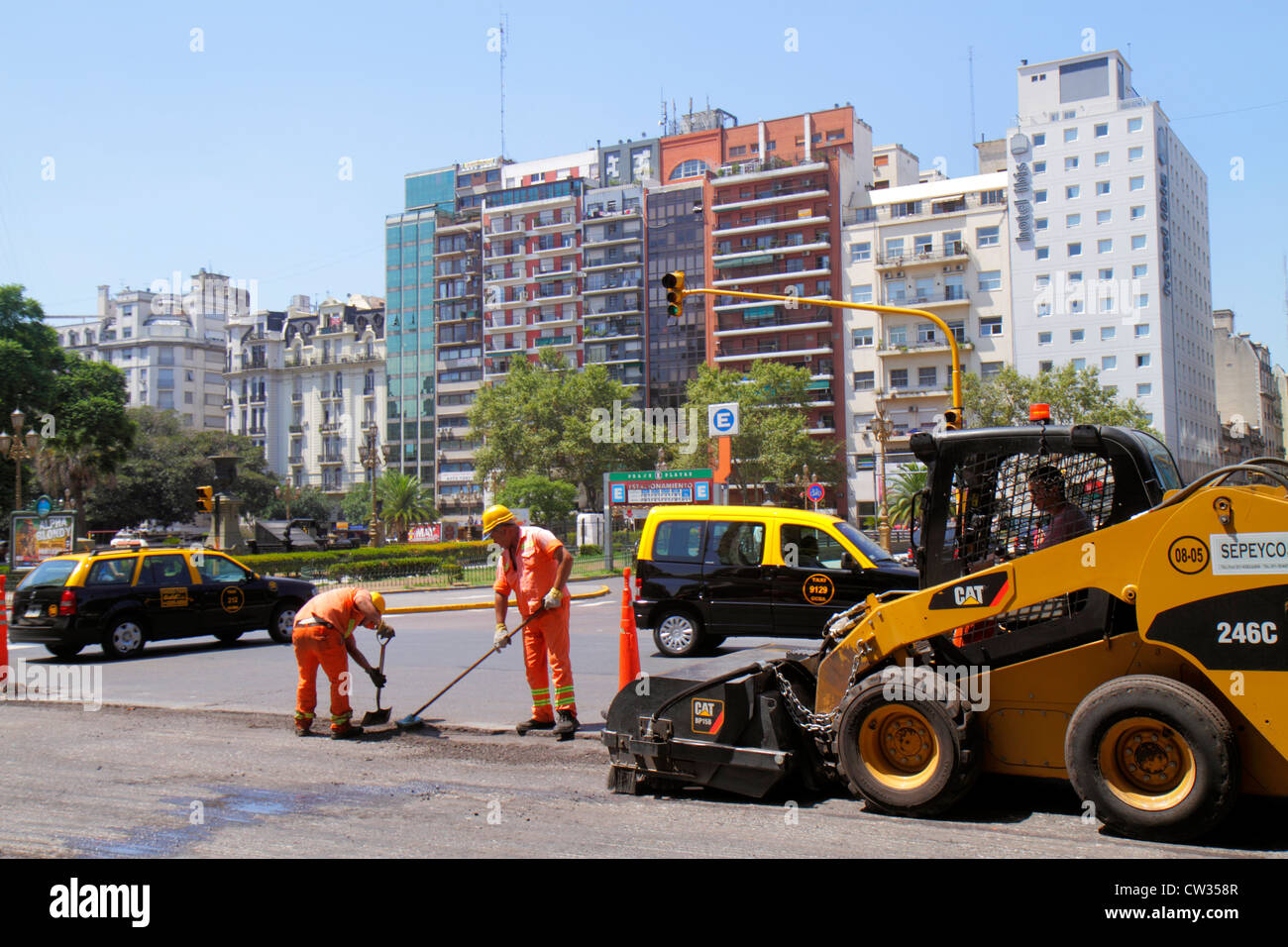 Buenos Aires Argentinien, Avenida de Mayo, Plaza Mariano Moreno, städtische Eigentumswohnung Wohnapartments Gebäude Hochhaus Wolkenkratzer Stockfoto