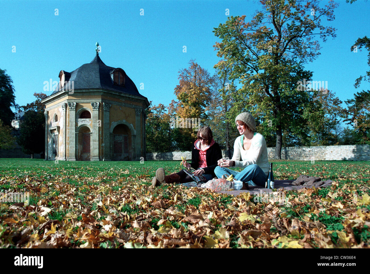 Rudolstadt, ein Picknick im Herbst Stockfoto