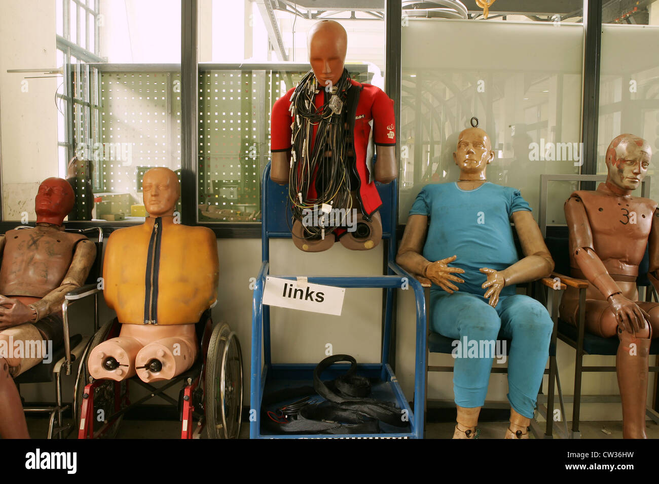 Crash Test Dummies Stockfoto