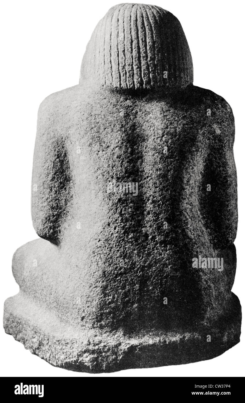 Granitstatue von einem Schreiber Stockfoto