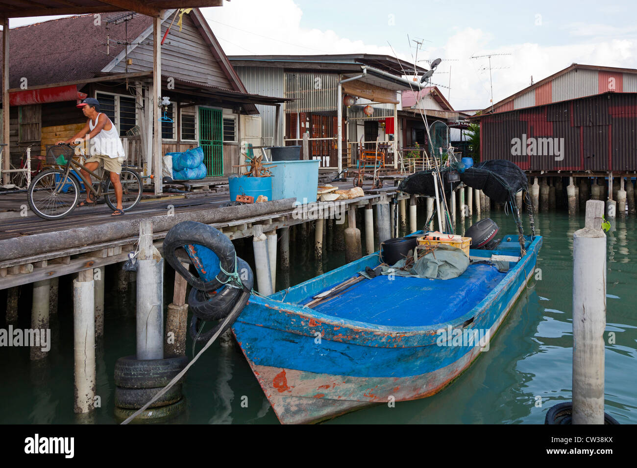 Kauen Sie, Steg, George Town, Penang, Malaysia Stockfoto