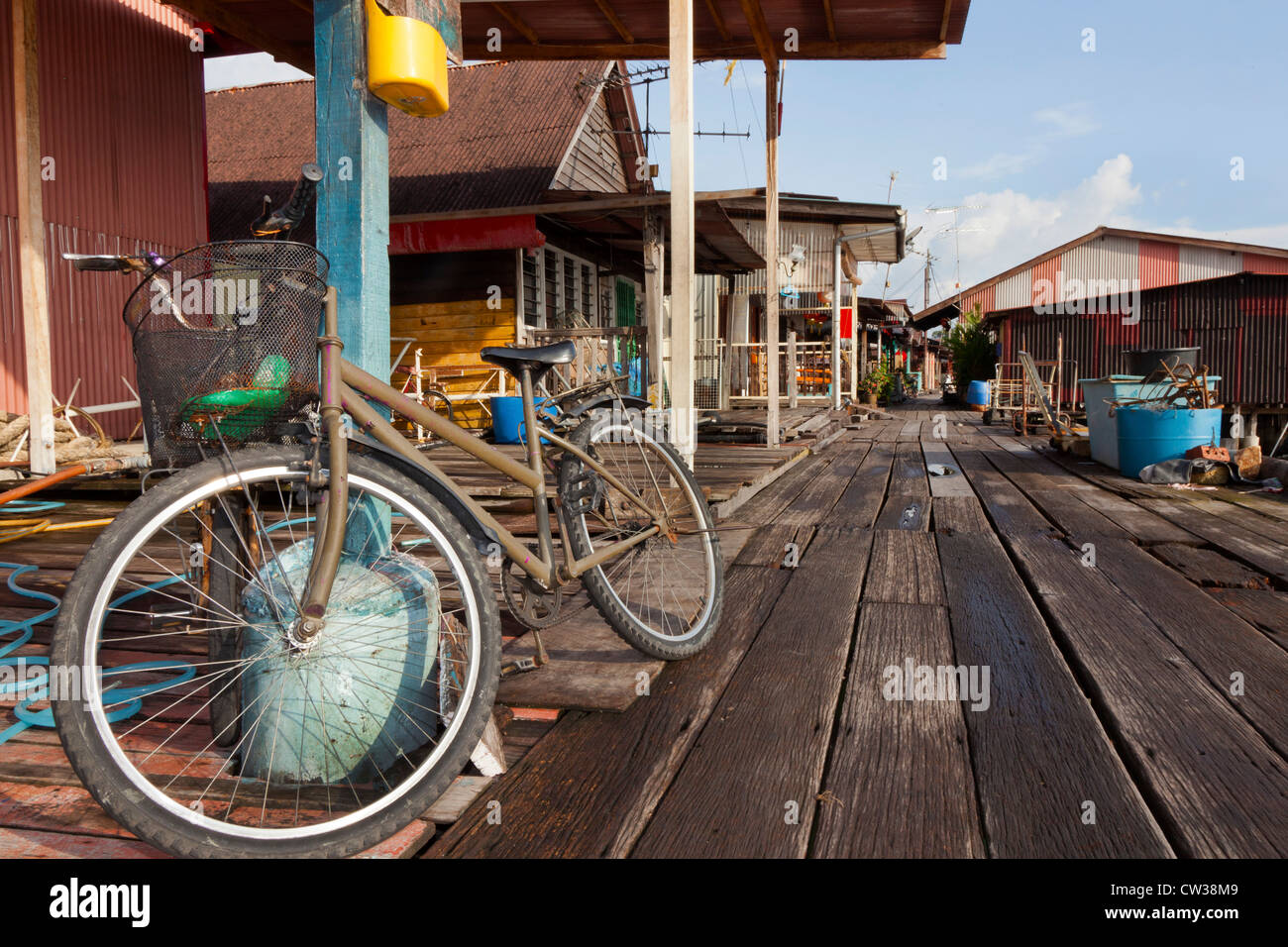Kauen Sie, Steg, George Town, Penang, Malaysia Stockfoto