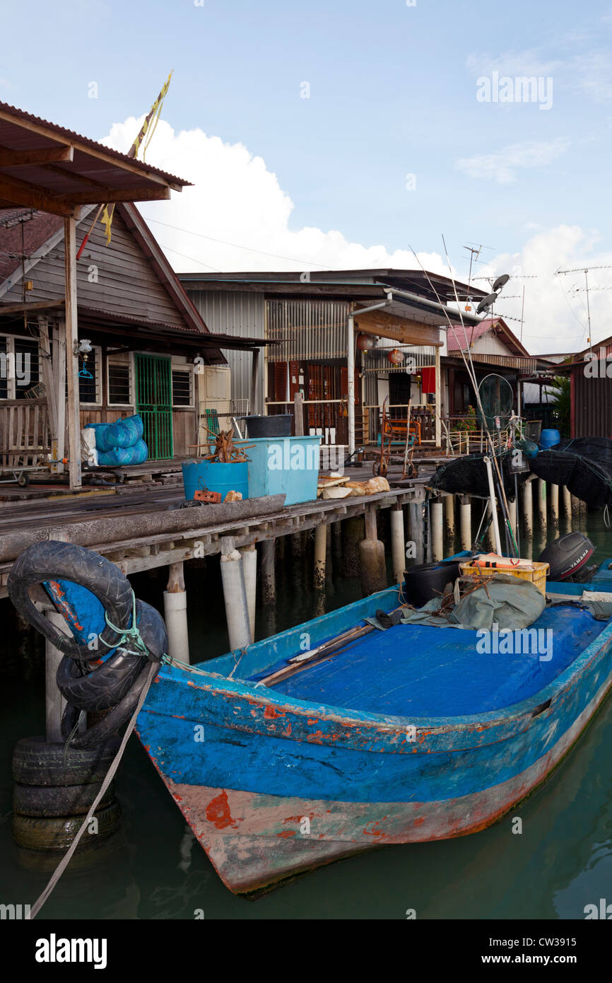 Kauen Sie, Steg, George Town, Penang, Malaysia Stockfoto