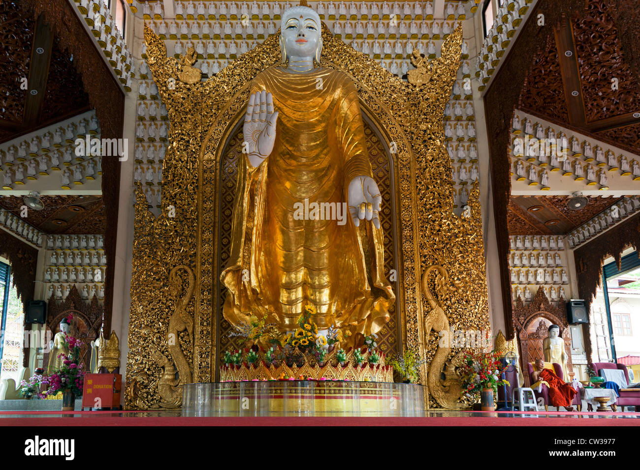 Dharmikarama birmanischen Tempel, George Town, Penang, Malaysia Stockfoto