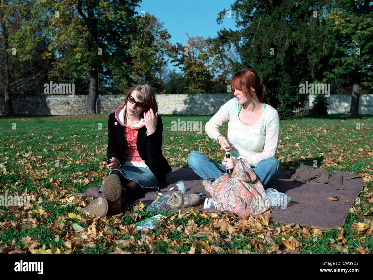 Rudolstadt, ein Picknick im Herbst Stockfoto