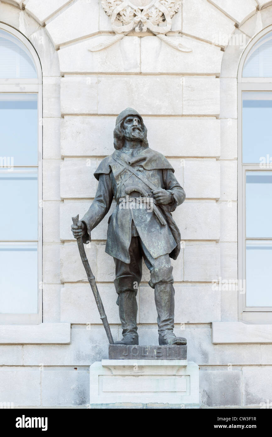 Louis Joliet Statue, Québec (Stadt) Stockfoto