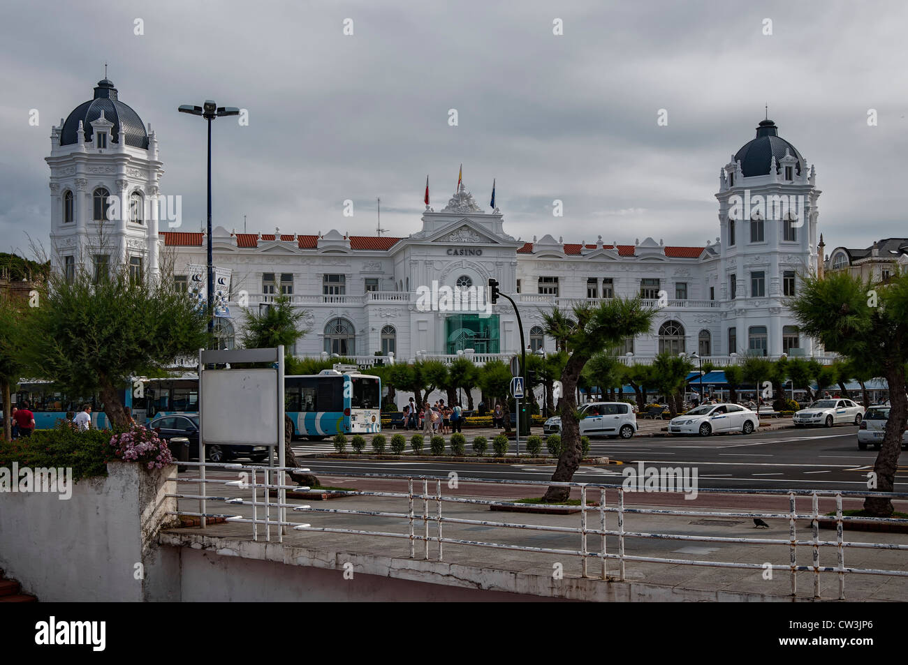 Die Außenfassade des historischen Grand Casino El Sardinero in Santander, Kantabrien, Spanien, Europa Stockfoto