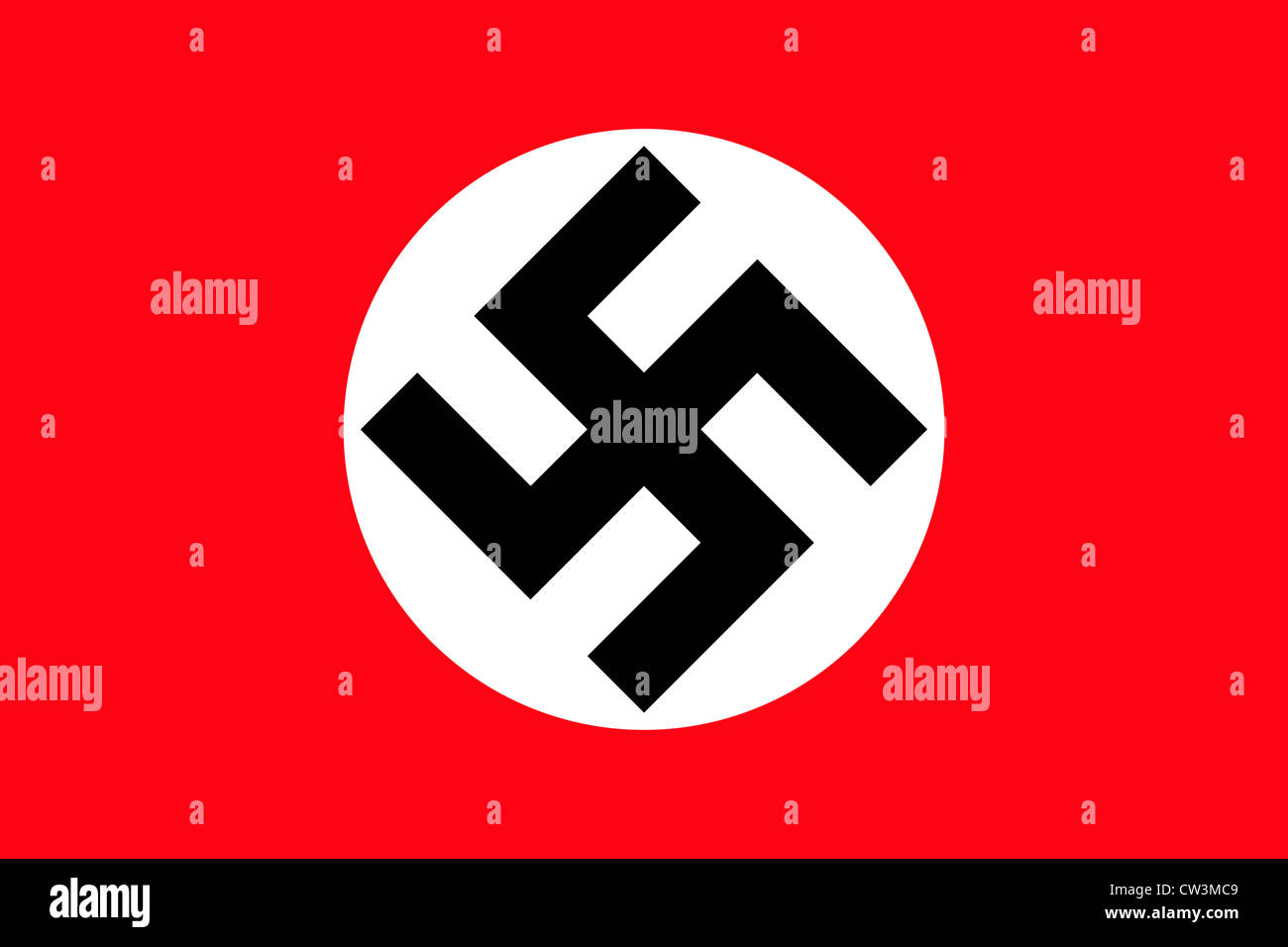 Die Nationalflagge Nazi-Deutschlands in Europa Stockfoto