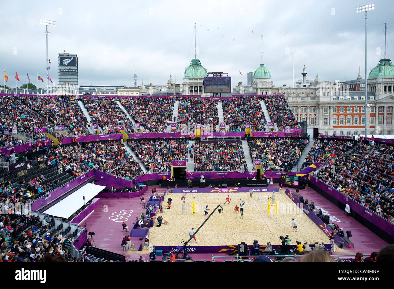 Beach-Volley-Ball Horse Guards Parade The Mall Stockfoto