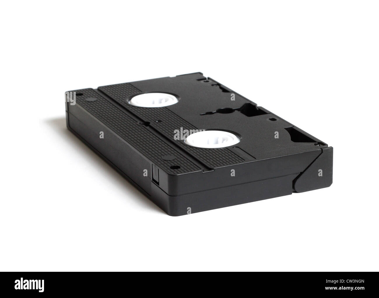 Ein Videoband, isoliert auf weiss Stockfoto