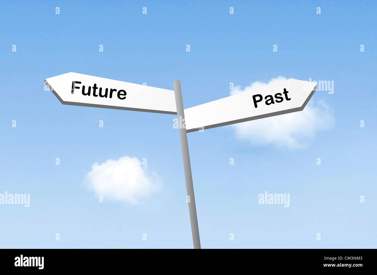 Zukunft und Vergangenheit Stockfoto