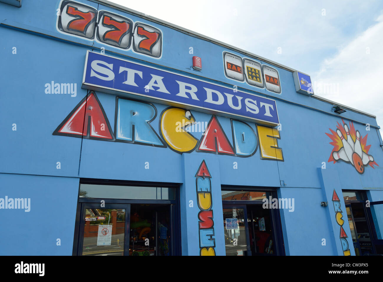 Stardust-Spielhalle an Strandpromenade, Barry Island, Barry, Vale of Glamorgan, Wales, Vereinigtes Königreich Stockfoto