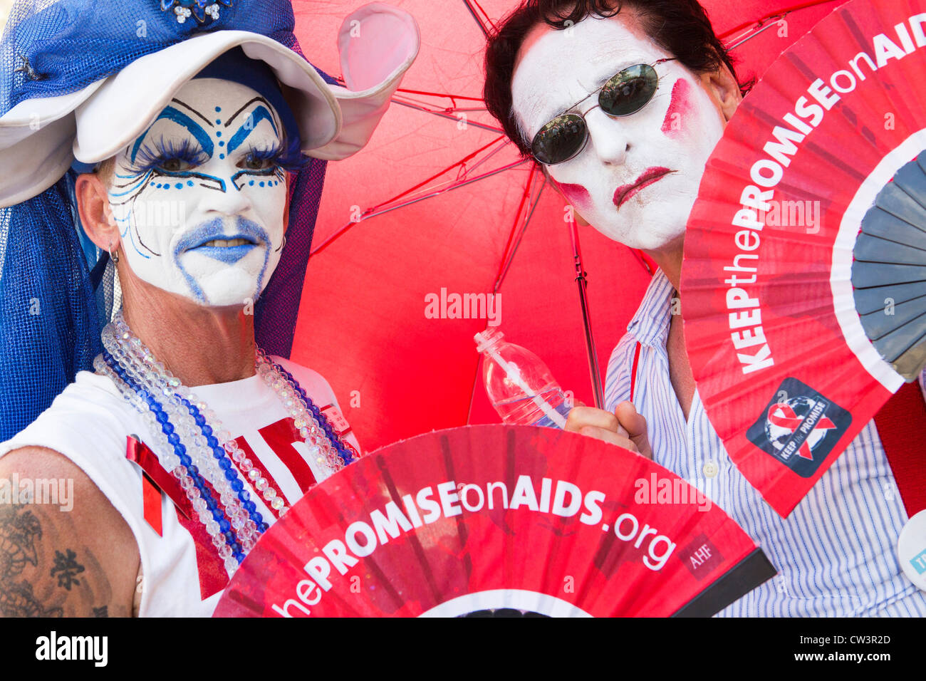 Ein HIV/AIDS-Kundgebung in Washington, DC. Stockfoto