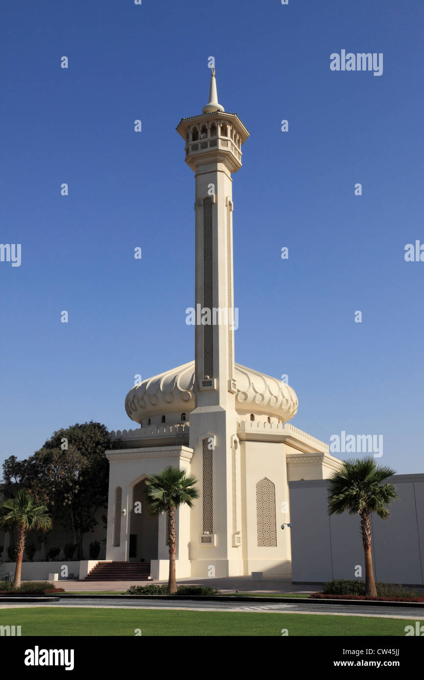 3471. Moschee, Bastakiya (Altstadt), Dubai, Vereinigte Arabische Emirate. Stockfoto