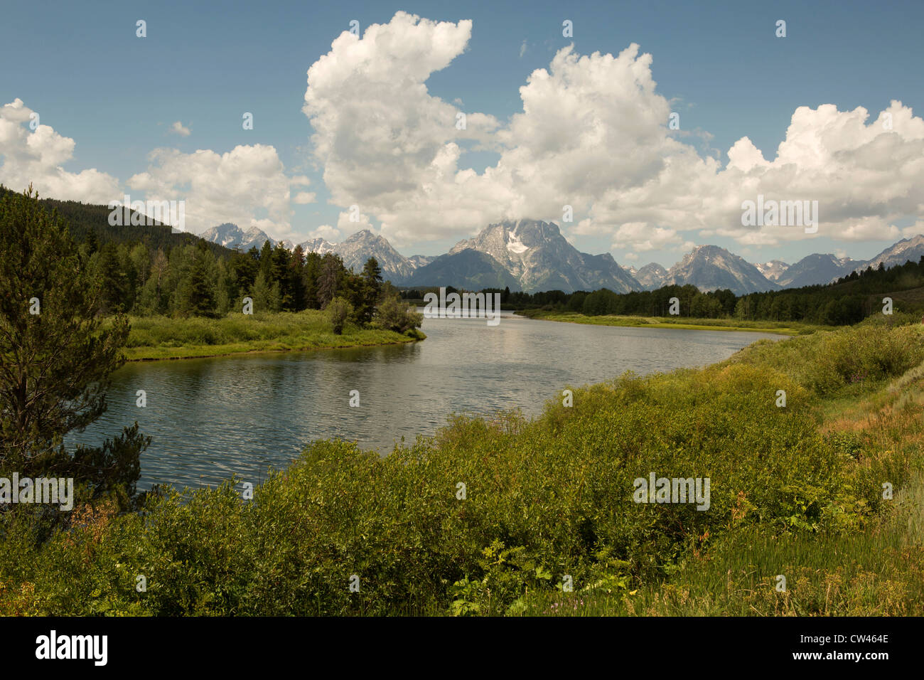 Teton von Oxbow Bend Stockfoto