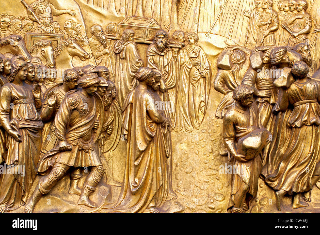 Fragment des Batistero San Giovanni, Florance Italien Stockfoto